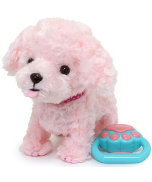  マザーガーデン とことこおさんぽシリーズ もこもこプードルちゃん 《ピンク》水色リード 単品