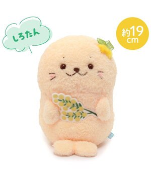  しろたん ミモザマスコット 《しろたん》 単品