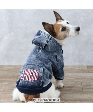  J.PRESS デニム風 ロゴパーカー 小型犬
