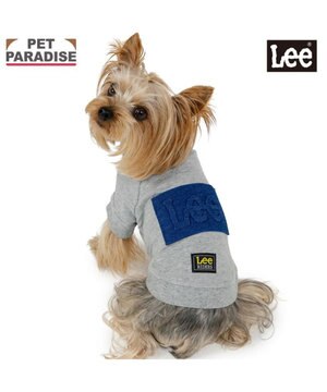  Lee エンボス ロゴ Ｔシャツ 《グレー》 小型犬