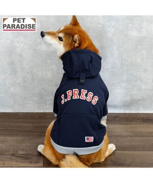  J.PRESS ロゴ 裏起毛 パーカー 中型犬