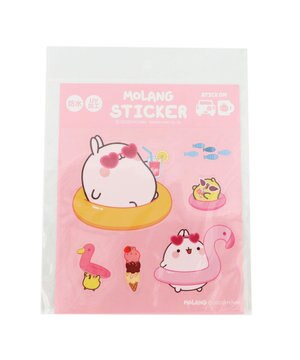  マザーガーデン MOLANG モラン 防水・UV加工 どこでもステッカー ≪サマー柄≫ 単品