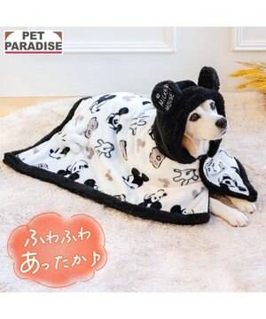 ディズニー ミッキーマウス 白黒 着る毛布 中型犬