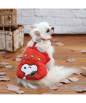  スヌーピー 遠赤外線 エアベスト 《オレンジ》 小型犬