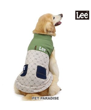  LEE 綿入ベスト モノグラム 《カーキー》 中型犬 大型犬