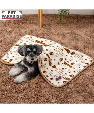  リサとガスパール ブランケット 《カフェ柄》