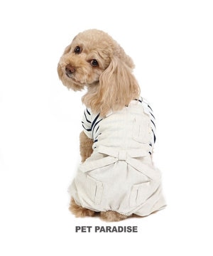 犬の服 犬 パンツ つなぎ 【小型犬】 2way ブラウン / ホワイト / PET