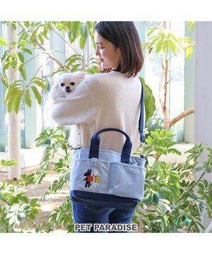  リサとガスパールお散歩バッグ  《水色 ブルー》 (26×20cm)