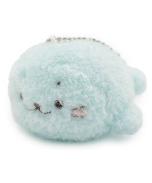  しろたん ふわふわキーホルダー 《水色》 単品