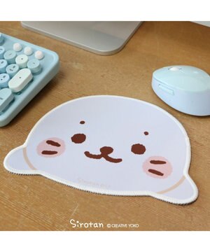  しろたん 顔型 マウスパッド ダイカットマウスパッド