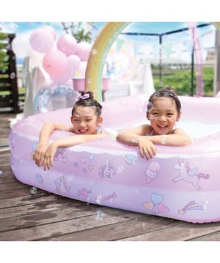 Mother garden マザーガーデン シャワーアーチ付き ユニコーンレインボー プール -
