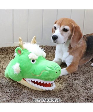 PET PARADISE ロープパペット トイ 干支おもちゃ 辰 緑