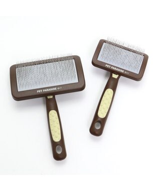 PET PARADISE ペットパラダイス スリッカーブラシ M 茶系