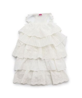 PET PARADISE 犬の服 犬 フリルワンピース白  【小型犬】 白~オフホワイト