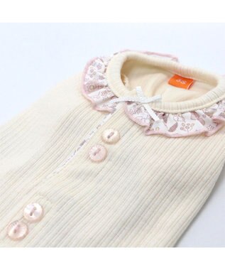 PET PARADISE 花柄 フリル 背中開き Tシャツ 小型犬 白~オフホワイト