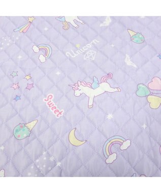 Mother garden マザーガーデン ユニコーン  クール敷パッド 100×200cm ポップ柄 ピンク（濃）