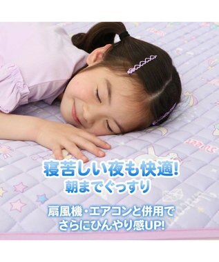 Mother garden マザーガーデン ユニコーン  クール敷パッド 100×200cm ポップ柄 ピンク(濃)