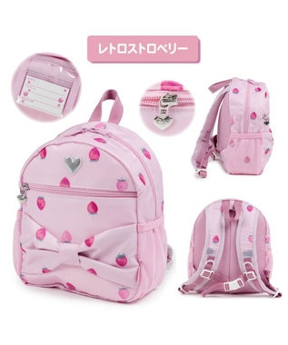Mother garden マザーガーデン 野いちご 子供用 リュックサック 【Sサイズ】 《レトロストロベリー柄》 レトロストロベリー柄