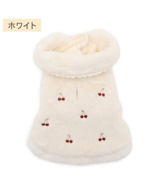 PET PARADISE ペットパラダイス チェリー ポンチョ 《ホワイト 》 中型犬 大型犬 オフホワイト