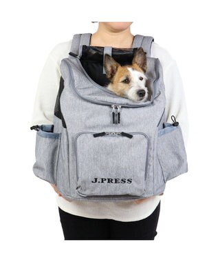PET PARADISE J.PRESS マルチリュック グレー （M ）L ハグ＆キャリー 小型犬 グレー