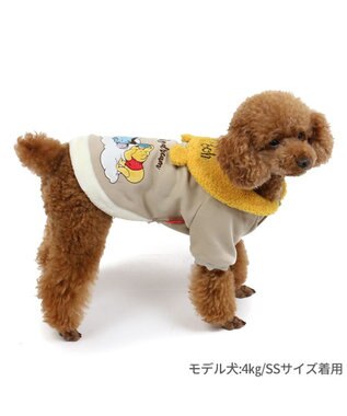 PET PARADISE ディズニー くまのプーさん ドリームトレーナー 耳付き襟 小型犬 黄