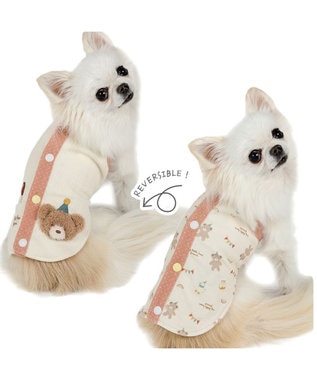 PET PARADISE ペットパラダイス くまちゃん やさしいベスト 《風船》 小型犬 オフホワイト