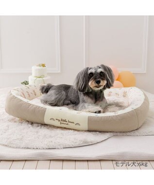 PET PARADISE ペットパラダイス くまちゃん キルトカドラー L 78×56cm ブラウン