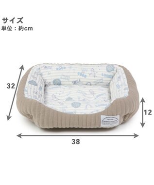 PET PARADISE 犬 ベッド キルト カドラーベッド (38×32cm) 《グレージュ/ ピンク/ ホワイト》 グレージュ