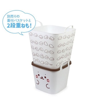 Mother garden しろたん いっぱい柄 マルチバスケット -