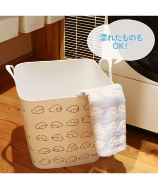 Mother garden しろたん いっぱい柄 マルチバスケット -