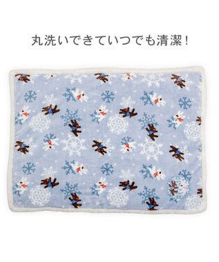 PET PARADISE リサとガスパール 遠赤外線 ボアマット 《雪編み柄》 ブルー
