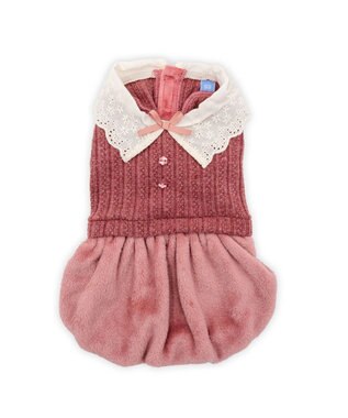 PET PARADISE ペットパラダイス レース襟 ワンピース 小型犬 ピンク