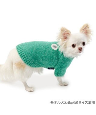 PET PARADISE J.PRESS シャギー風 杢ニット 小型犬 グリーン