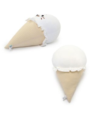 Mother garden しろたん 白いもの クール  ぬいぐるみ 《アイスバー/コーンアイス》 単品 コーンアイス