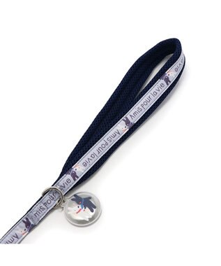 PET PARADISE リサとガスパール リード 《であい柄》リフレクトチャーム付き  ４Ｓ～３Ｓ グレー