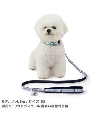 PET PARADISE リサとガスパール リード 《であい柄》リフレクトチャーム付き  ４Ｓ～３Ｓ グレー
