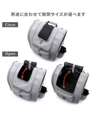 PET PARADISE J.PRESS 折り畳みリュック キャリー バッグ L 小型犬 杢グレー