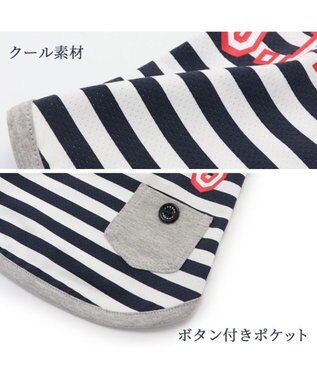 PET PARADISE 犬の服 春夏 ひんやり クール メッシュ 接触冷感 虫除け  J.PRESS カレッジ  Tシャツ 【小型犬】ネイビー オレンジ クールマックスエコメイド ネイビー