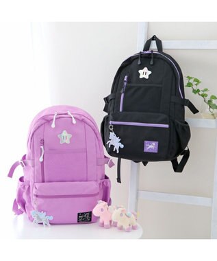 Mother garden マザーガーデン ユニコーン キッズ リュック パープル リフレクターキーホルダー付き パープル