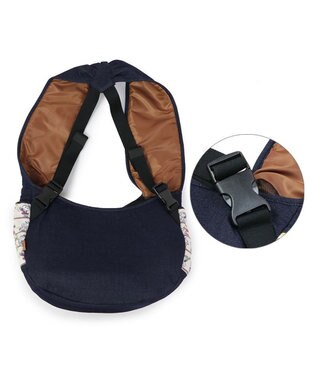 PET PARADISE スヌーピー 変身柄 抱っこ スリング キャリーバッグ  【小型犬】 紺（ネイビー・インディゴ）