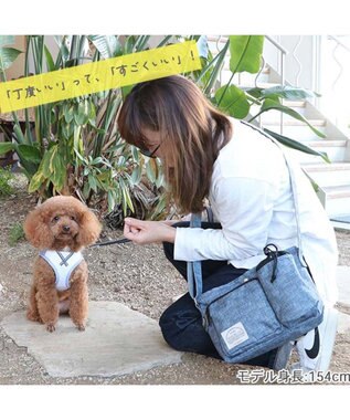 PET PARADISE お散歩バッグ ショルダー 紺 紺（ネイビー・インディゴ）