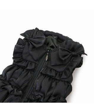 PET PARADISE cherircouture リボン ギャザーベスト 《ブラック》 小型犬 ブラック