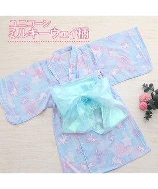 Mother garden マザーガーデン 2024 ワンピース 浴衣 《ユニコーン ミルキーウェイ柄》 100/110/120/130/140 ユニコーンミルキーウェイ柄