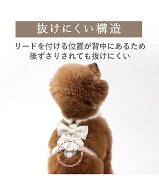 PET PARADISE ペットパラダイス アクティブハーネス 花柄りぼん ＳＳ 小型犬 オフホワイト