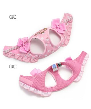 PET PARADISE ディズニー ミニーマウス メッシュ ベスト ハーネス 【４Ｓ~３Ｓ】 ピンク 水玉 -