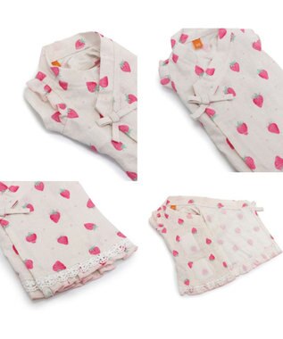 PET PARADISE ペットパラダイス 接触冷感 背中開き 甚平 《いちご柄》　小型犬 いちご柄