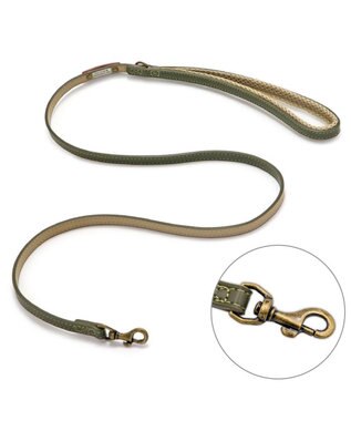 PET PARADISE ペットパラダイス 合皮 リード 《カーキ》 中型犬 SM カーキ