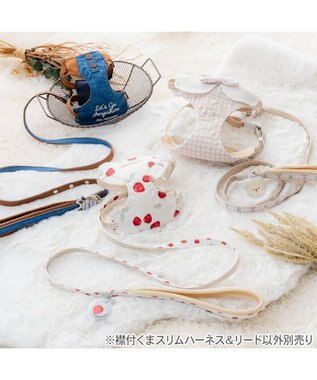 PET PARADISE ペットパラダイス くまちゃん 襟付き スリム ハーネス＆リード Ｓ 小型犬 ブラウン