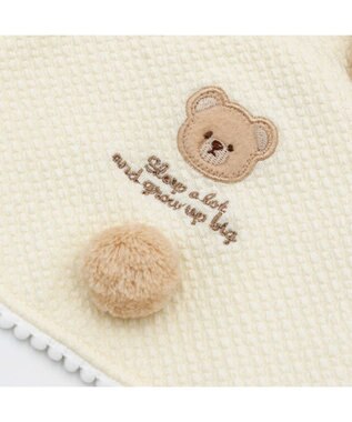 PET PARADISE ペットパラダイス くまさん ポンチョ 《おやすみ柄》 中型犬 大型犬 オフホワイト