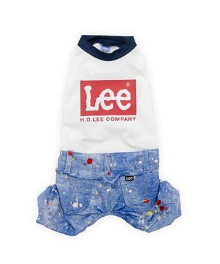 PET PARADISE Lee エコメイド ロンパース《スプラッシュ柄》小型犬 ホワイト×ネイビー